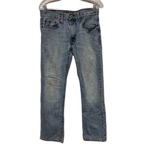 American Eagle Jeans Mens 29/30 Light‎ Wash Original Straight Distressed Faded